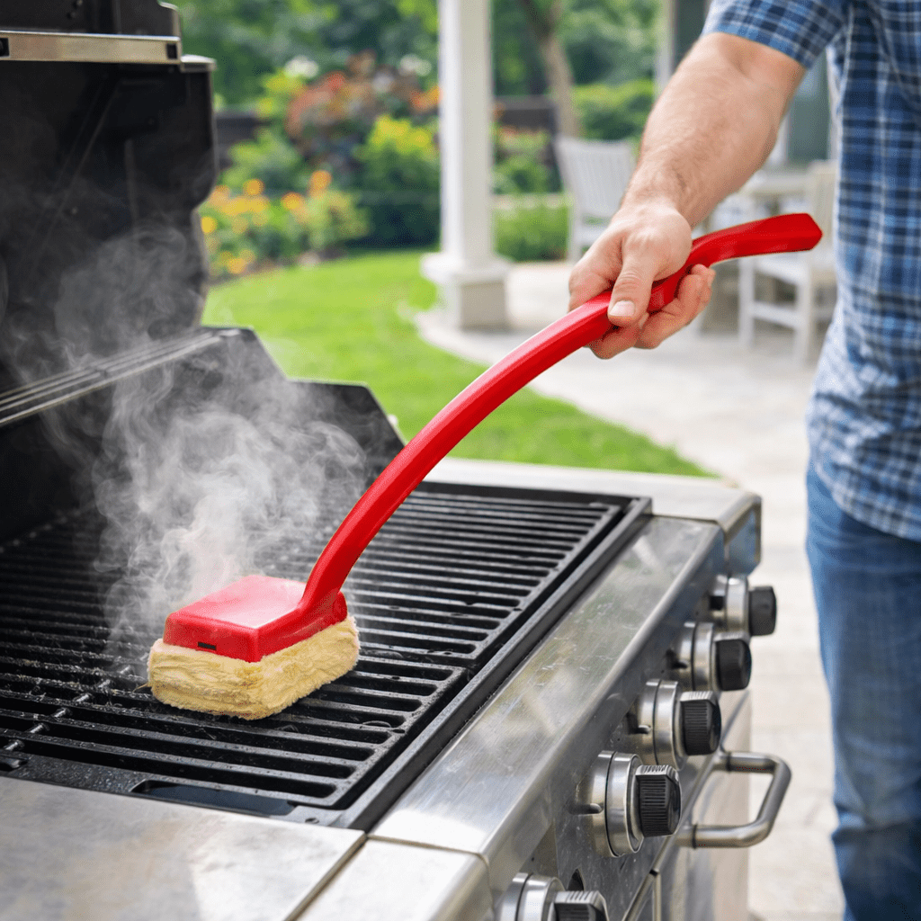 Easy Clean BBQ Brush Long Handle Heat Resistant Steam Cleaner - SweetyGem