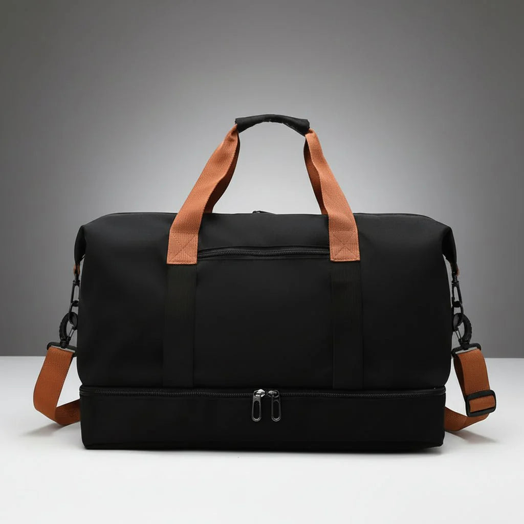 Sporty Travel Duffel Bag with Shoe Pocket