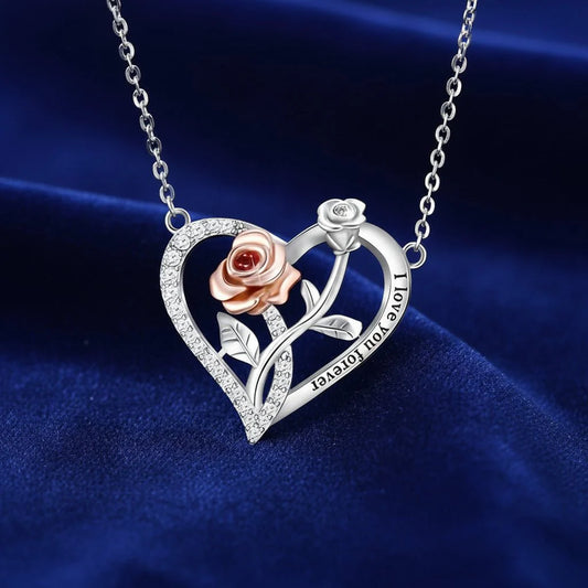 Lovely Rose Gold Necklace Gift for Her - SweetyGem