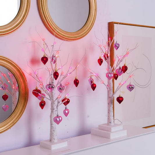 Romantic LED Birch Tree Heart Decorations - SweetyGem