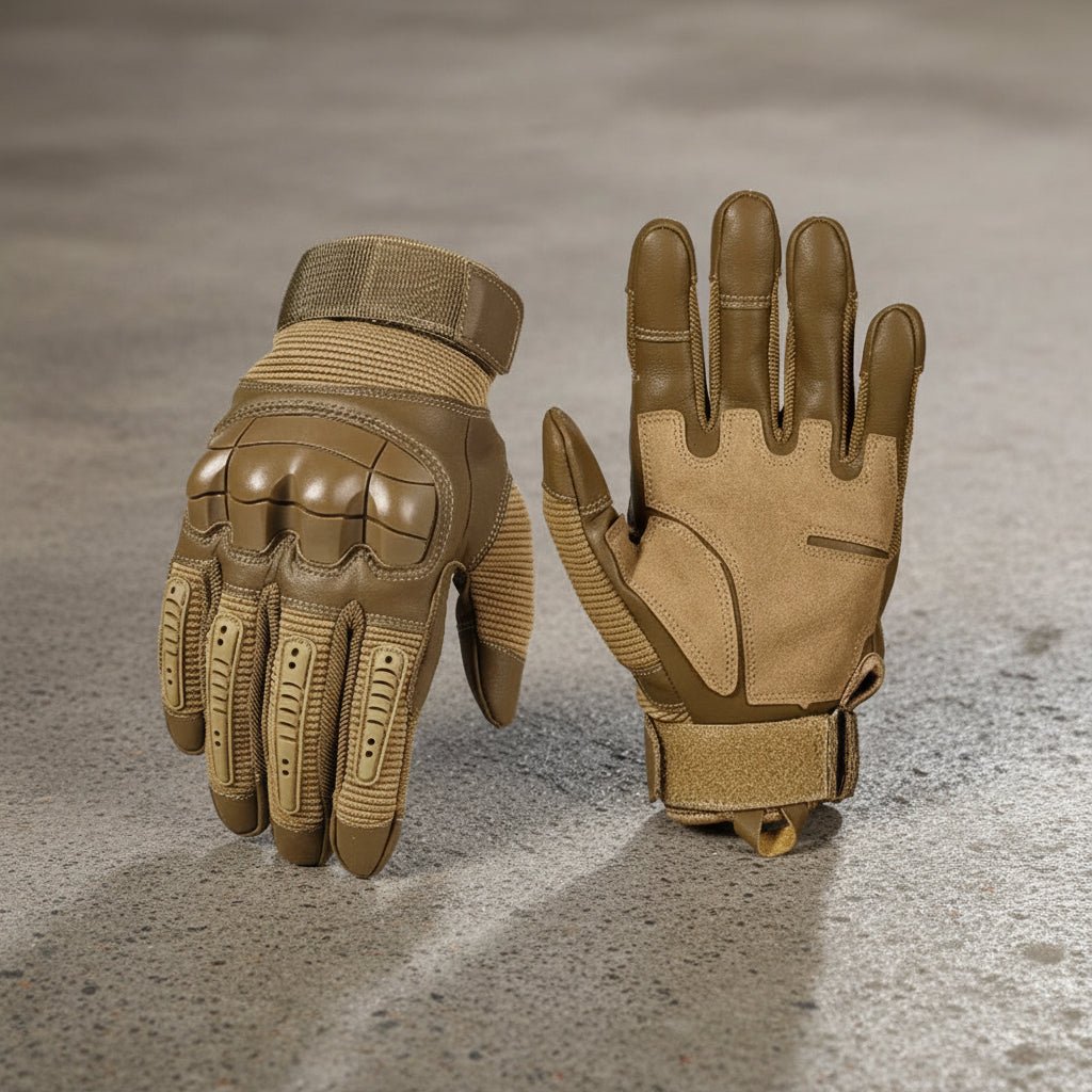 Rugged Outdoor Tactical Gloves for Men Black Tan