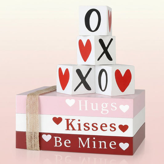 Lovely Heart Wooden Wall Art XOXO Home Decoration - SweetyGem