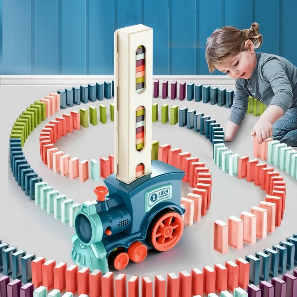 Colorful Musical Train Toy Set with Flashing Lights - SweetyGem