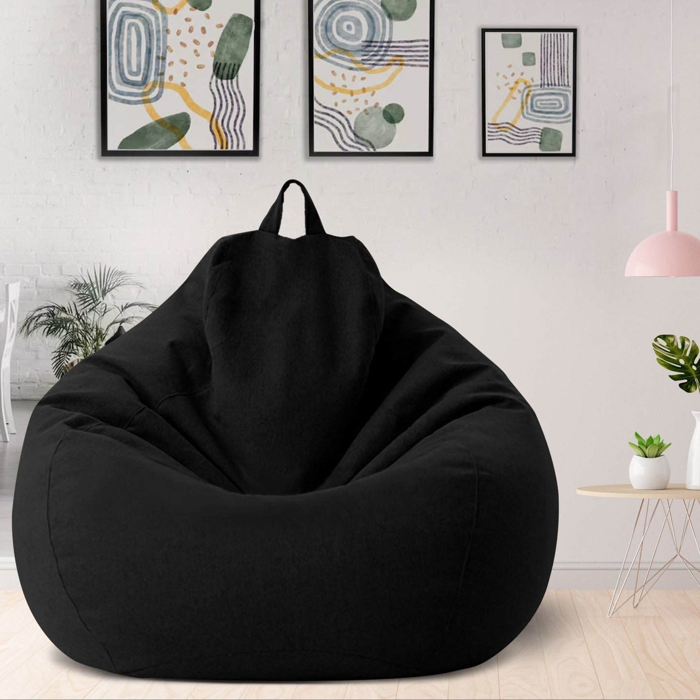 Comfortable Linen Bean Bag Chair Cover