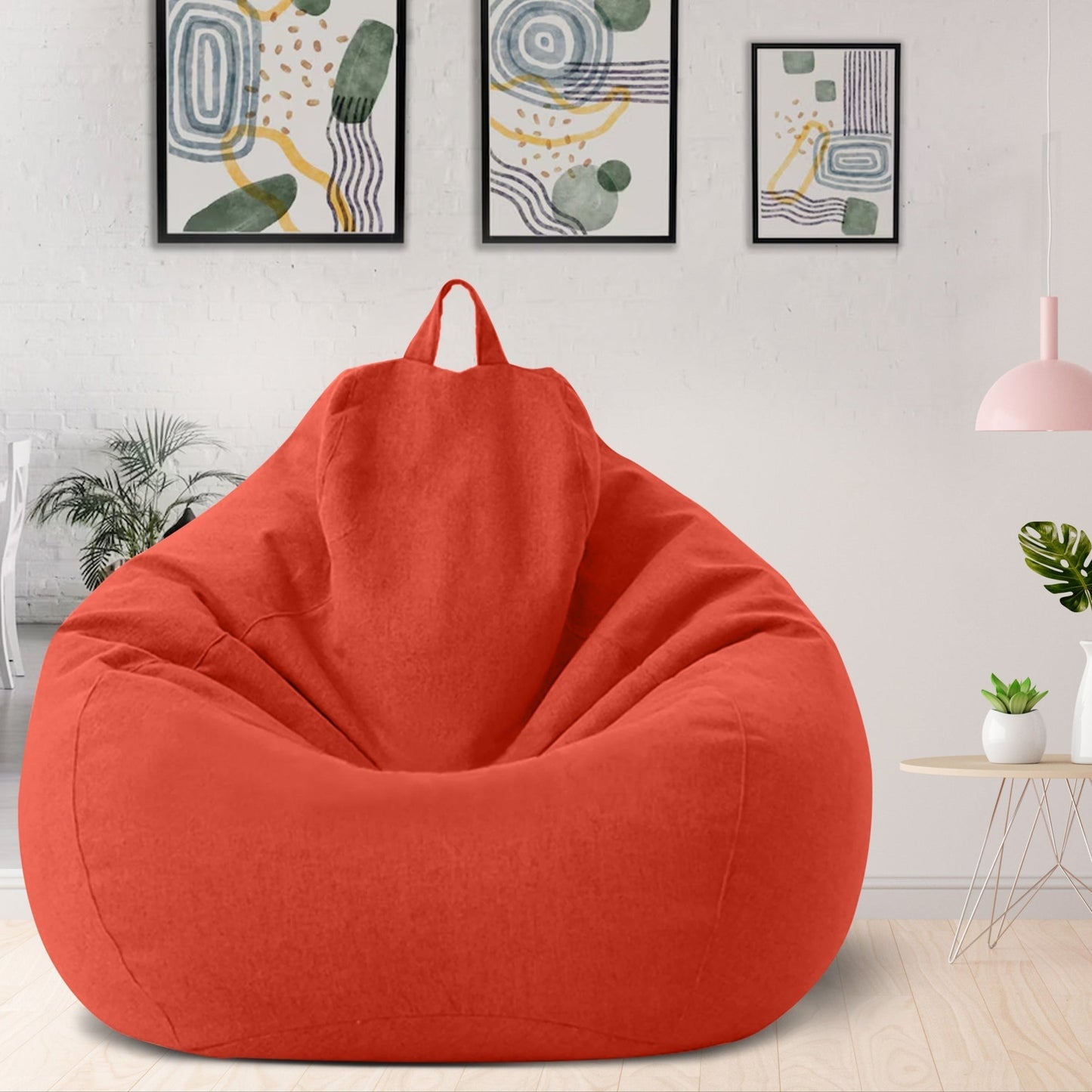 Comfortable Linen Bean Bag Chair Cover