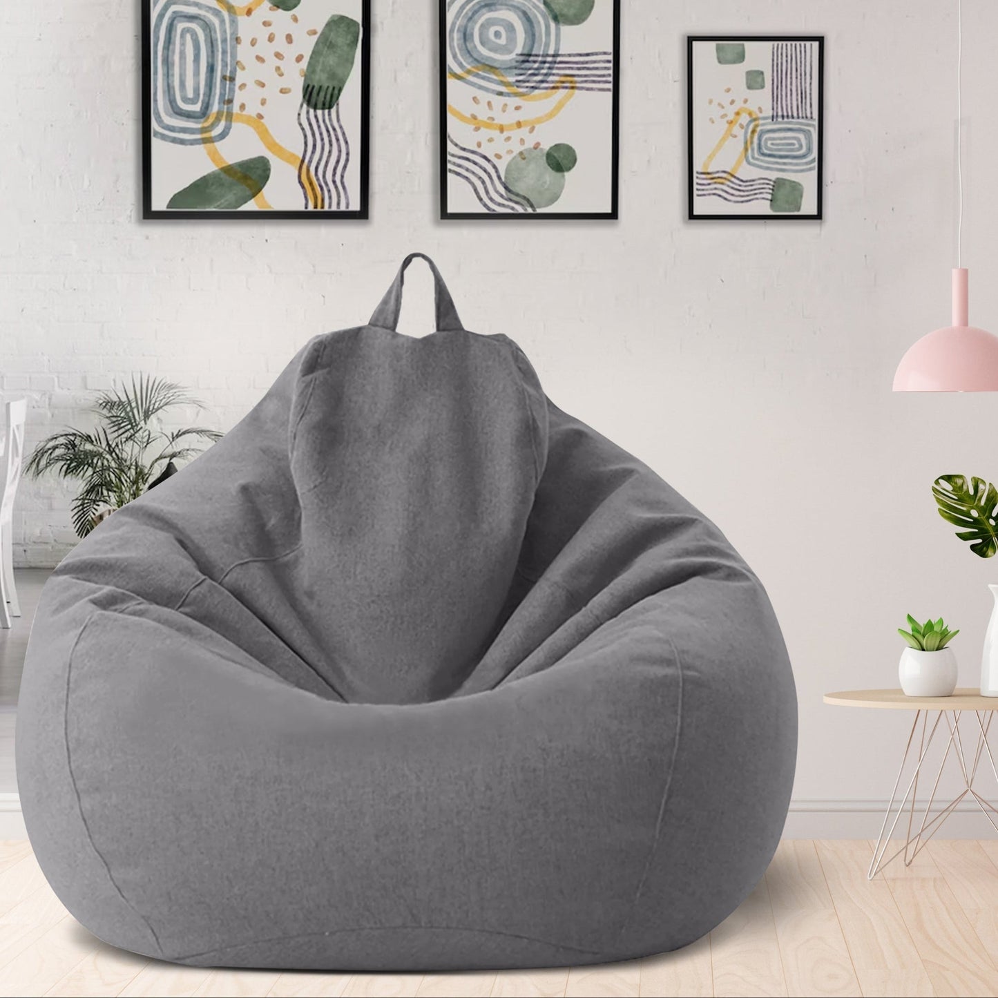 Comfortable Linen Bean Bag Chair Cover