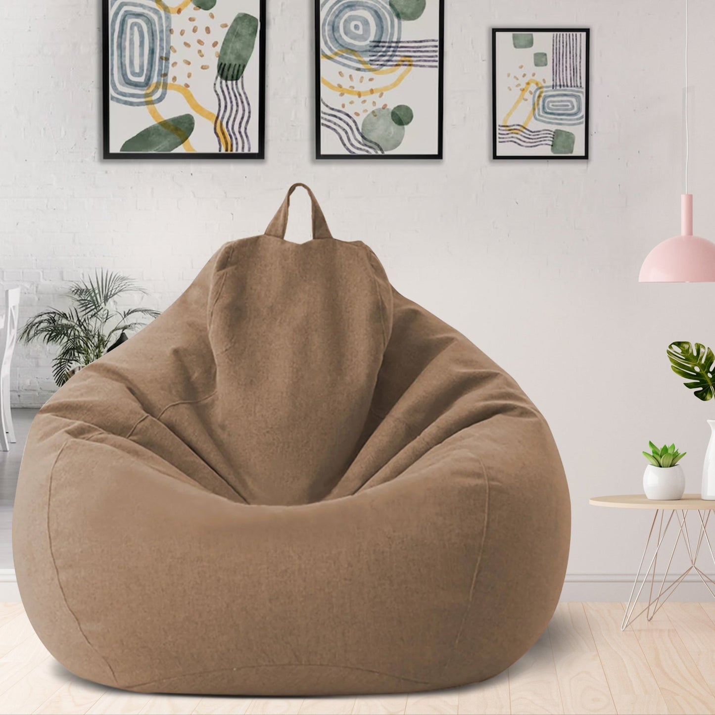 Comfortable Linen Bean Bag Chair Cover