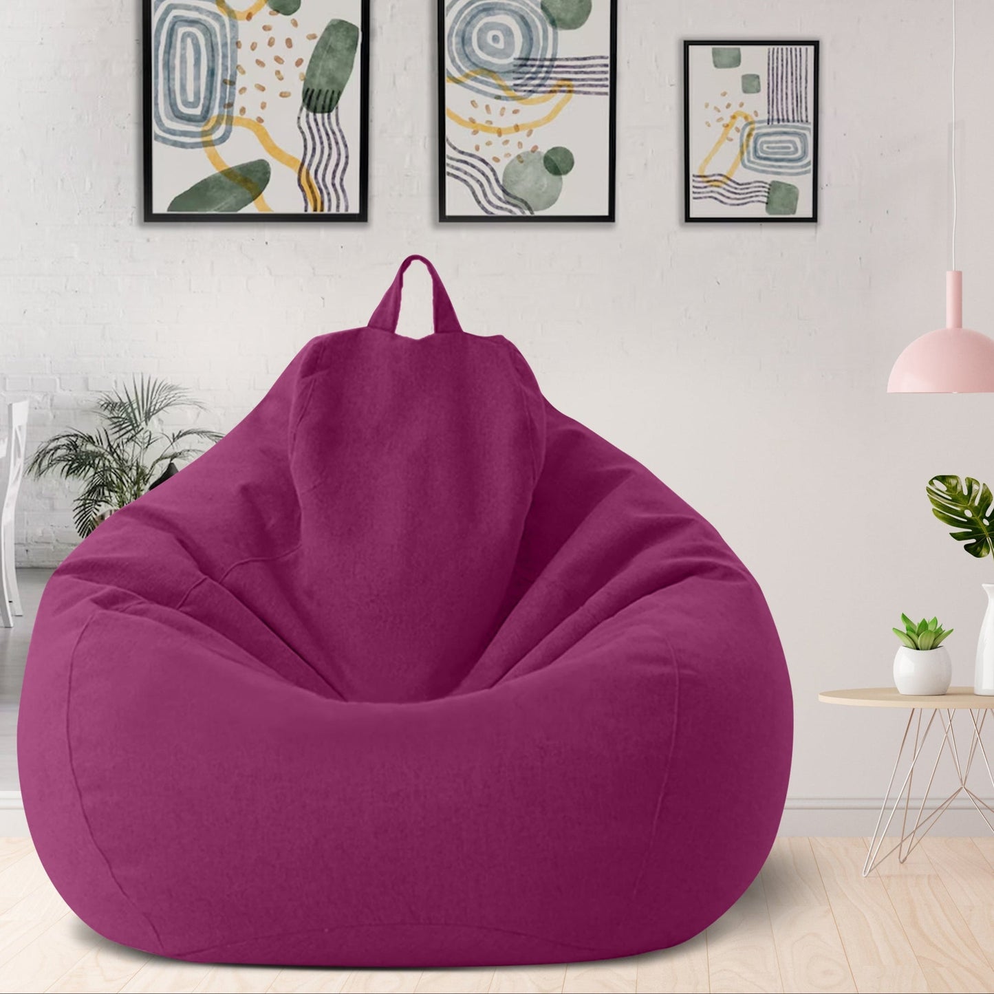 Comfortable Linen Bean Bag Chair Cover