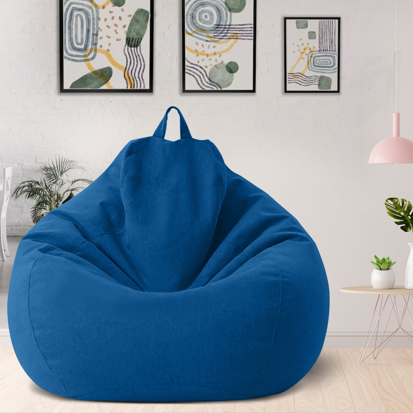 Comfortable Linen Bean Bag Chair Cover
