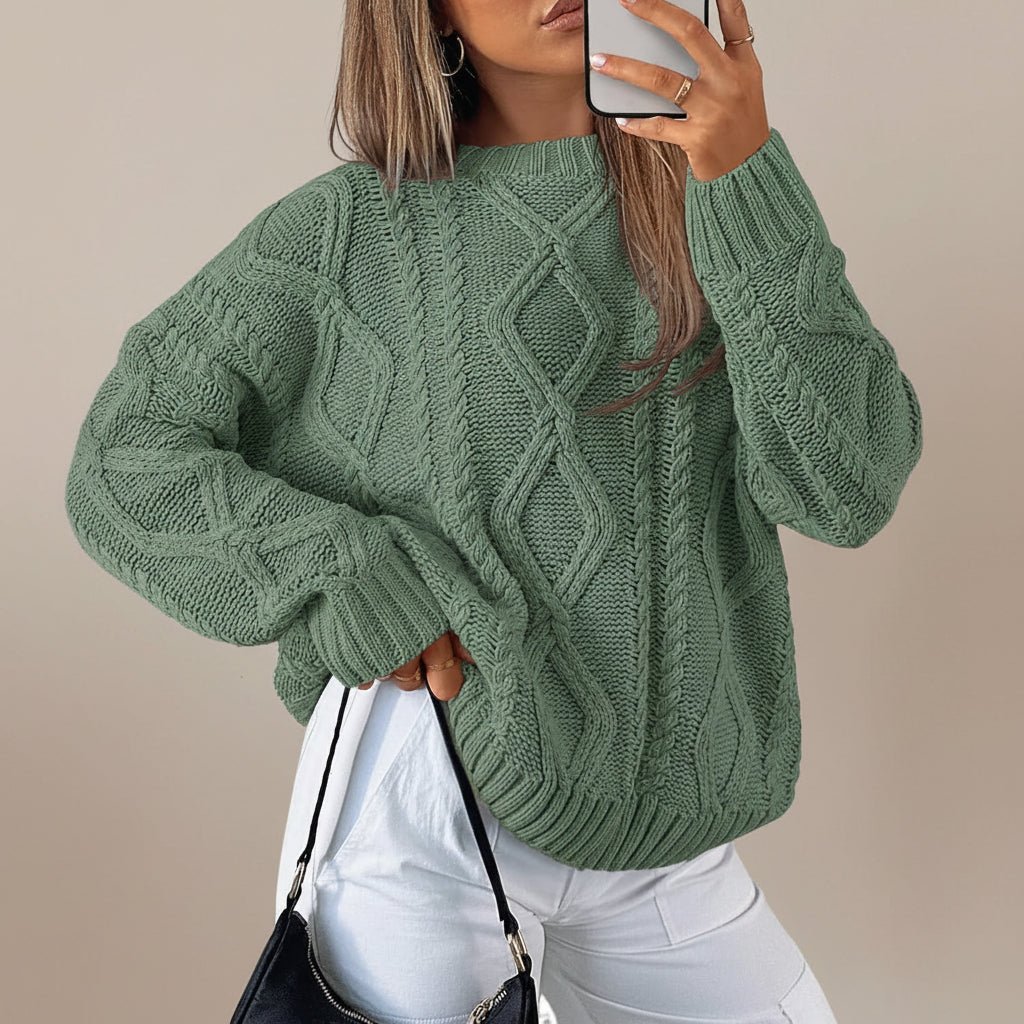 Soft Oversized Women's Cable Knit Sweater