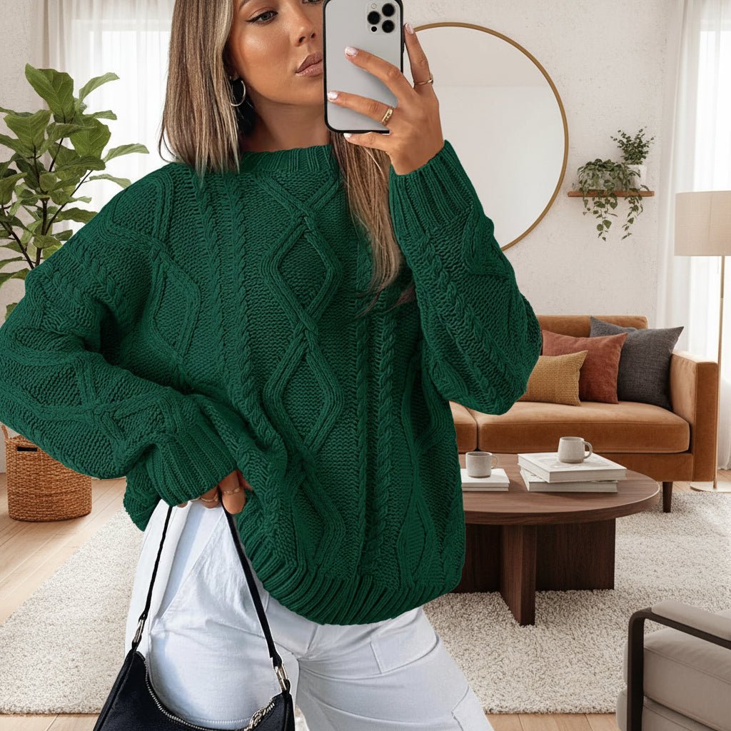 Soft Oversized Women's Cable Knit Sweater