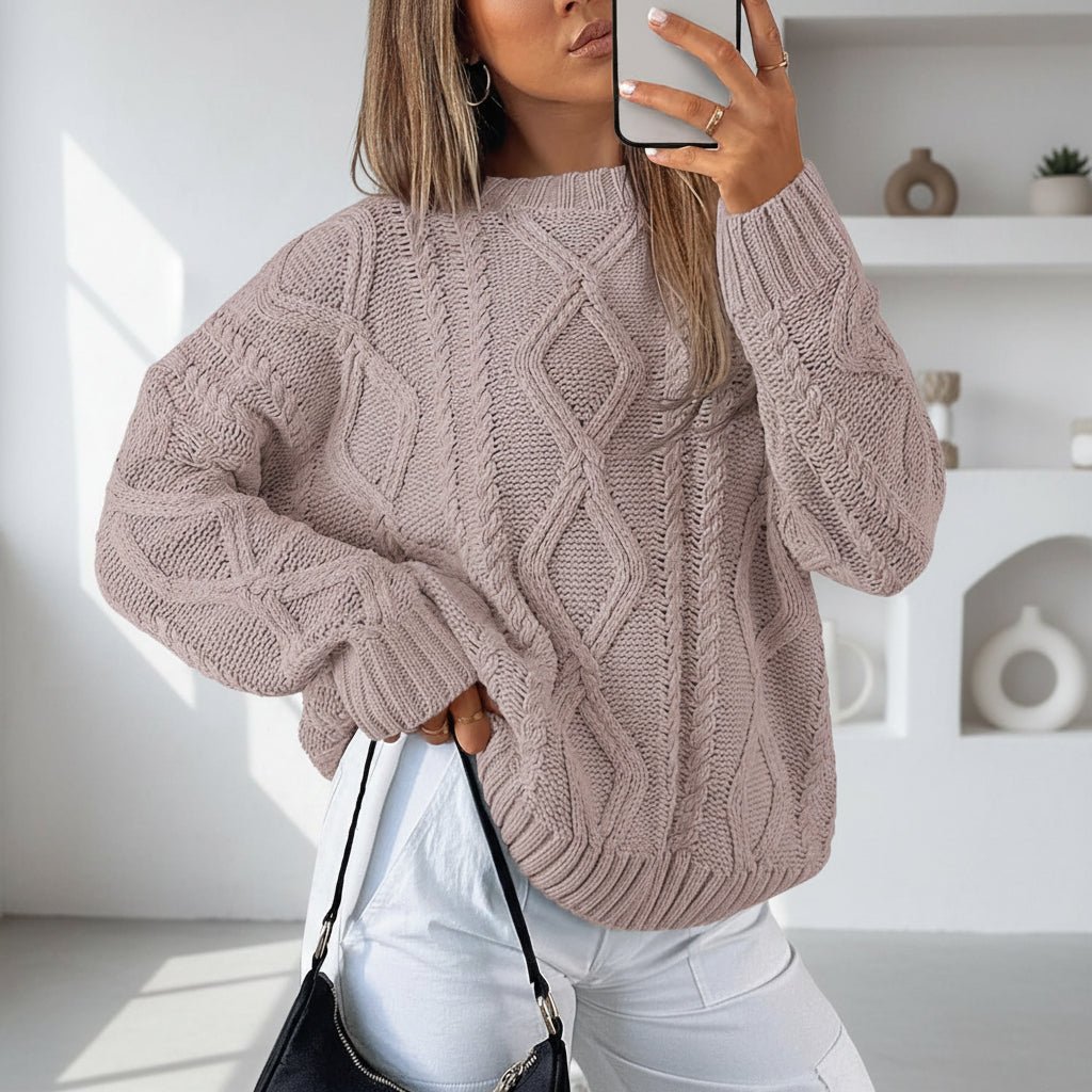 Soft Oversized Women's Cable Knit Sweater