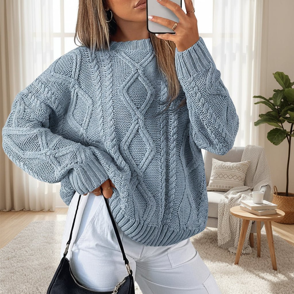 Soft Oversized Women's Cable Knit Sweater
