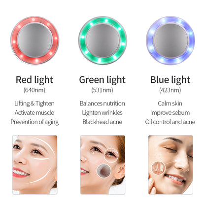 LED Photon Therapy Facial Massager with Hot Cold Treatment