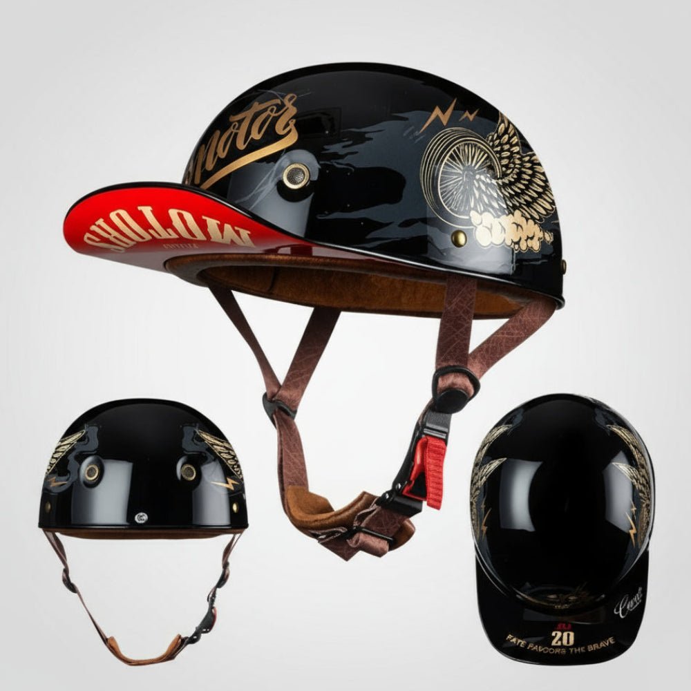 Classic Half Face Motorcycle Helmet Cap Style