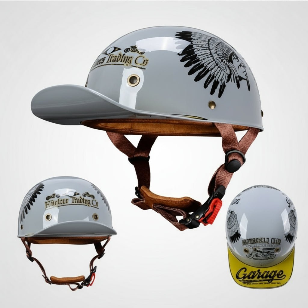 Classic Half Face Motorcycle Helmet Cap Style