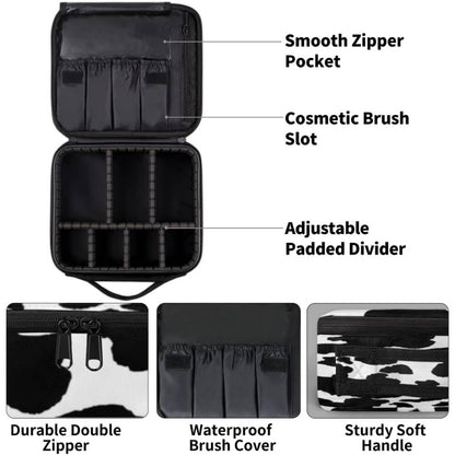 Makeup Bag Cosmetic Storage with Adjustable Dividers