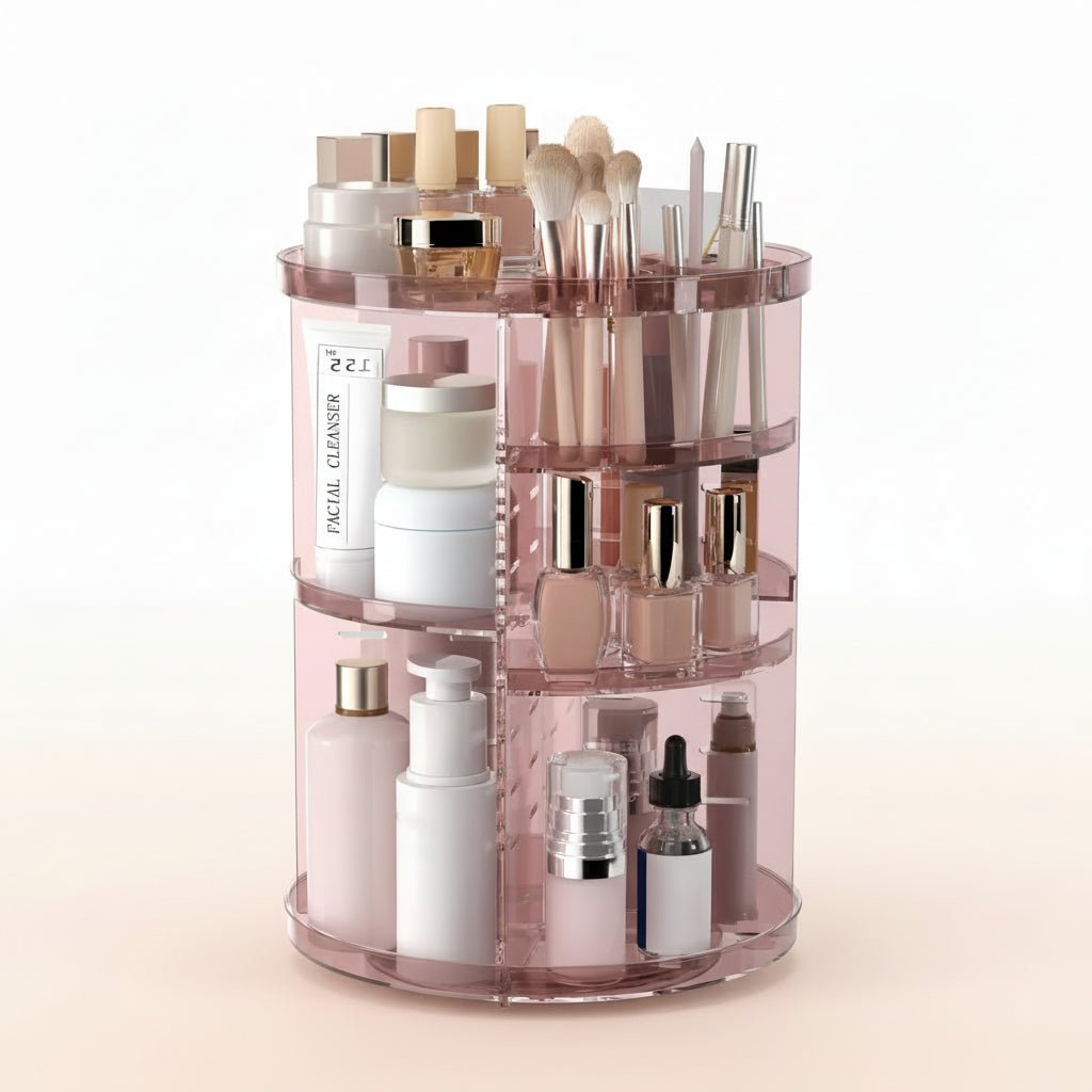Spinning Makeup Holder Adjustable Vanity Storage