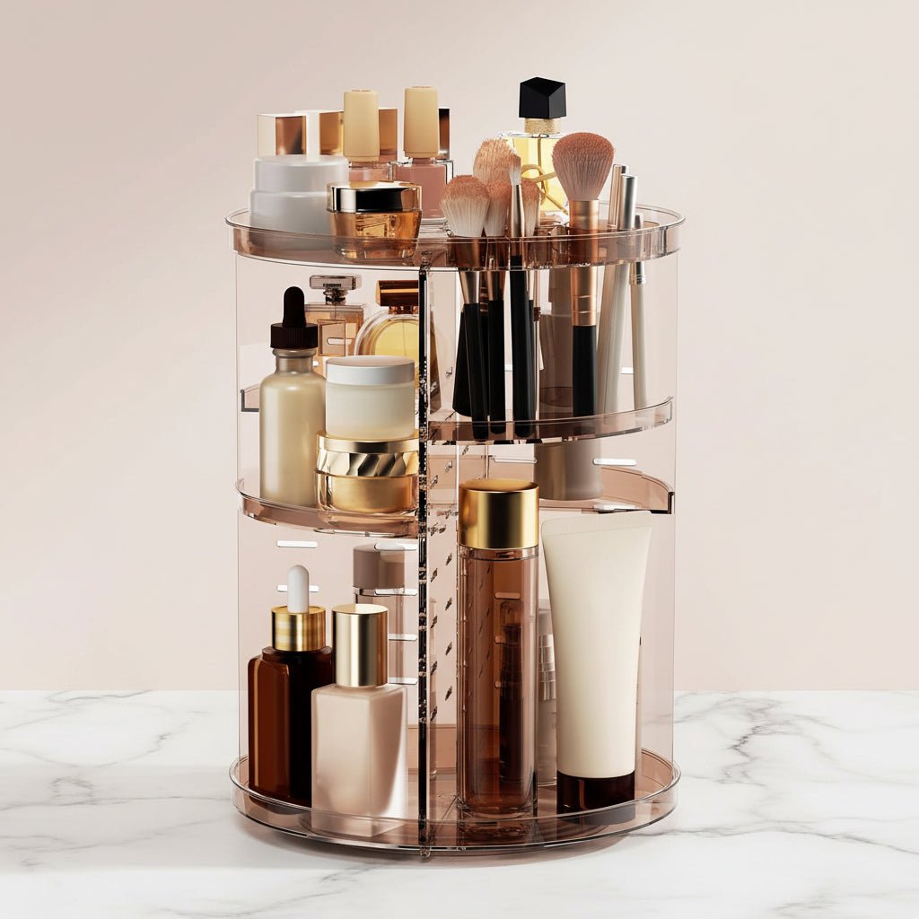 Spinning Makeup Holder Adjustable Vanity Storage