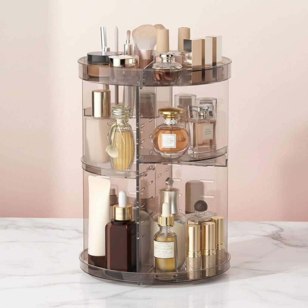 Spinning Makeup Holder Adjustable Vanity Storage