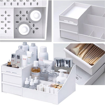 Makeup Organizer with 2 Drawers - Cosmetic Makeup Storage Box