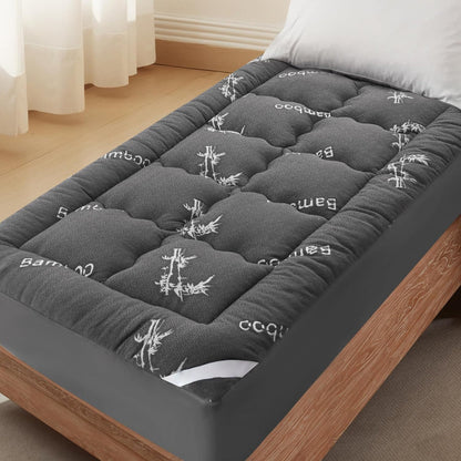 Plush Mattress Topper Soft Bed Pad Extra Deep Fitted Sheet