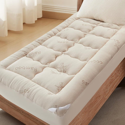 Plush Mattress Topper Soft Bed Pad Extra Deep Fitted Sheet