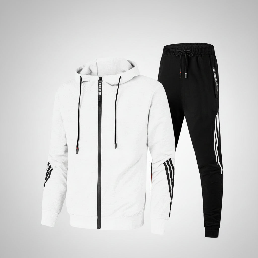Sporty Tracksuit Set Zip Up Jacket Sweatpants - SweetyGem