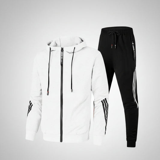 Sporty Tracksuit Set Zip Up Jacket Sweatpants - SweetyGem