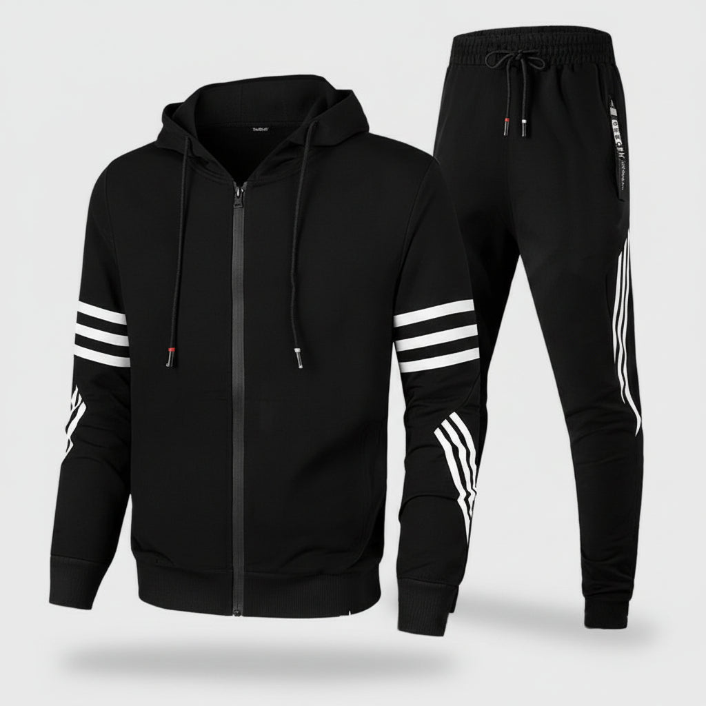 Sporty Tracksuit Set Zip Up Jacket Sweatpants