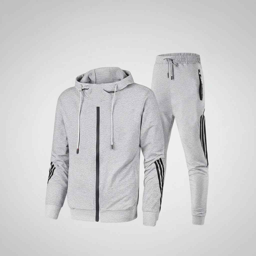 Sporty Tracksuit Set Zip Up Jacket Sweatpants