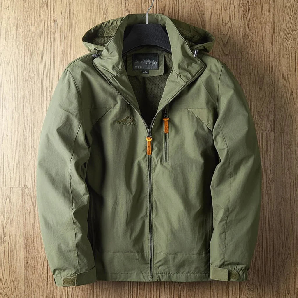 Waterproof Mens Hoodie Zip Up Outdoor Jacket