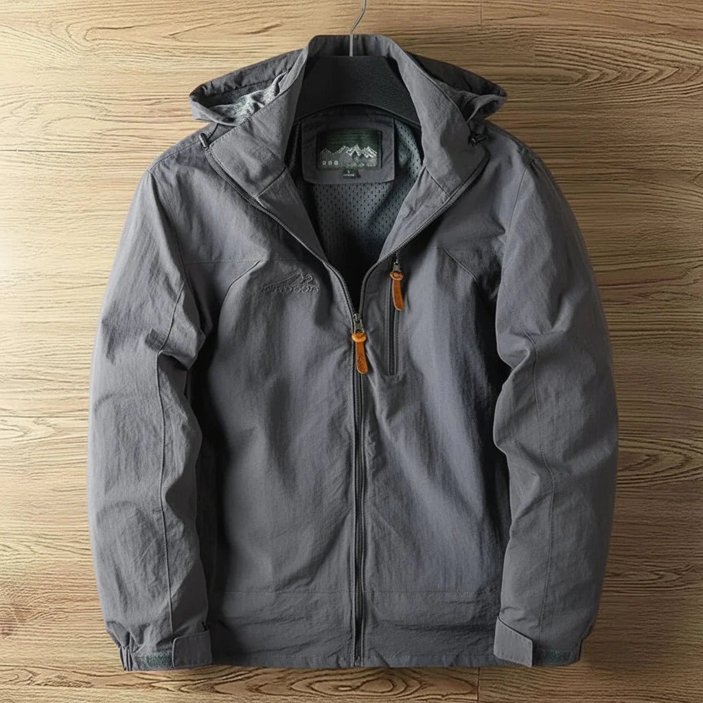 Waterproof Mens Hoodie Zip Up Outdoor Jacket