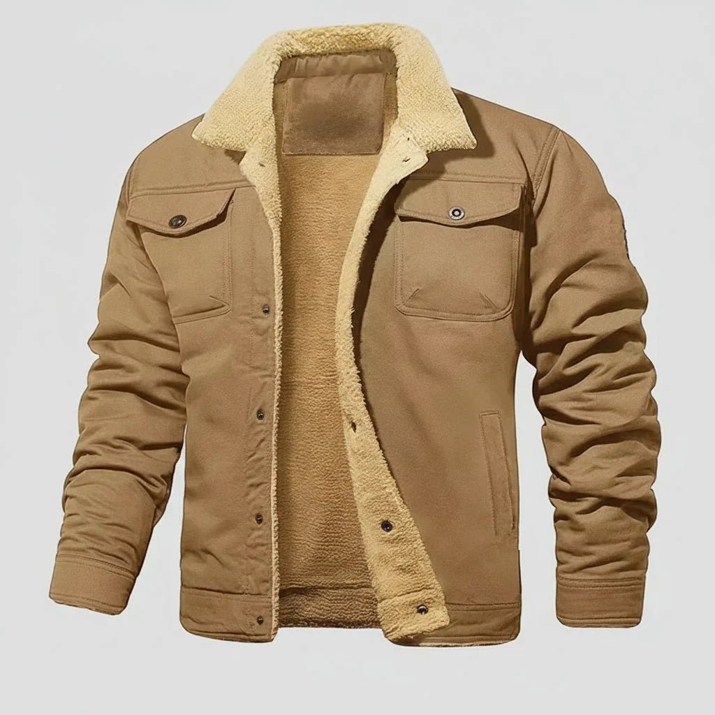 Warm Insulated Mens Canvas Parka Jacket
