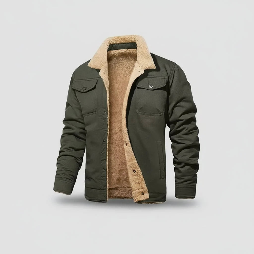 Warm Insulated Mens Canvas Parka Jacket
