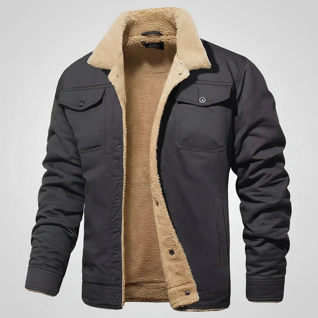 Warm Insulated Mens Canvas Parka Jacket