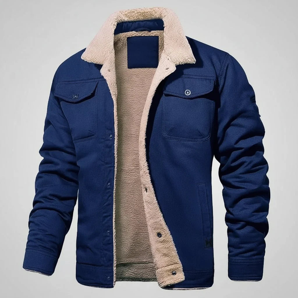 Warm Insulated Mens Canvas Parka Jacket