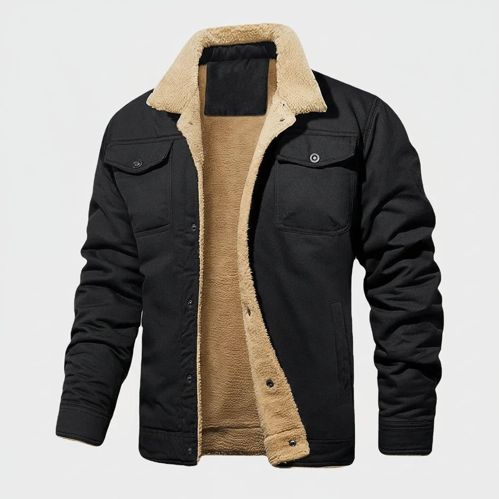 Warm Insulated Mens Canvas Parka Jacket