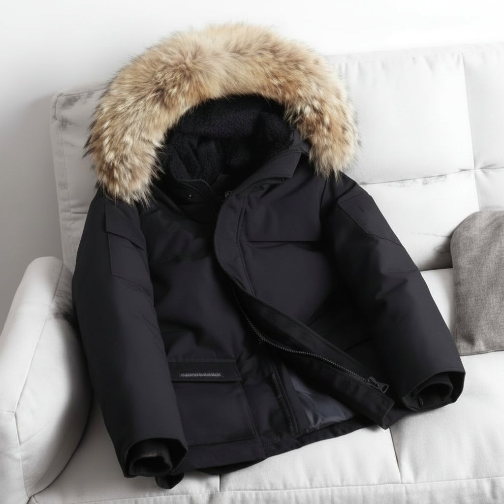 Waterproof Mens Parka Coat with Removable Hood