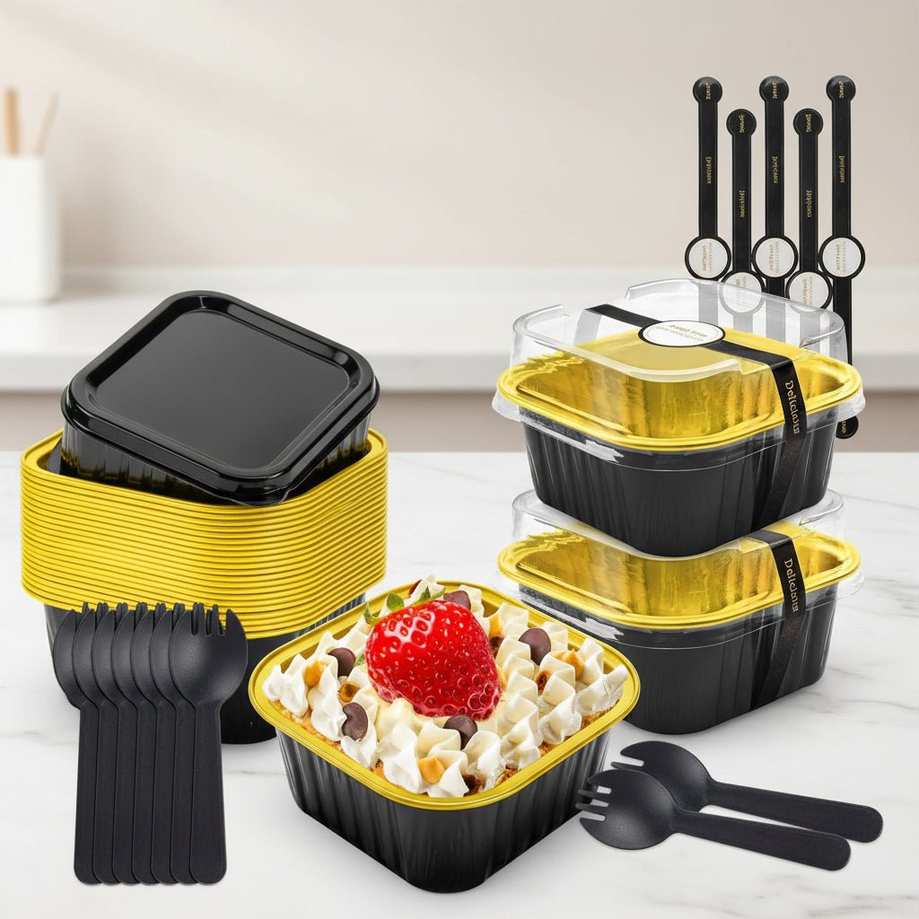 Reusable Mini Round Cake Tins with Lids Baking Containers - SweetyGem
