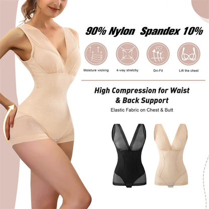 Neck Bodysuit Shapewear Tummy Control