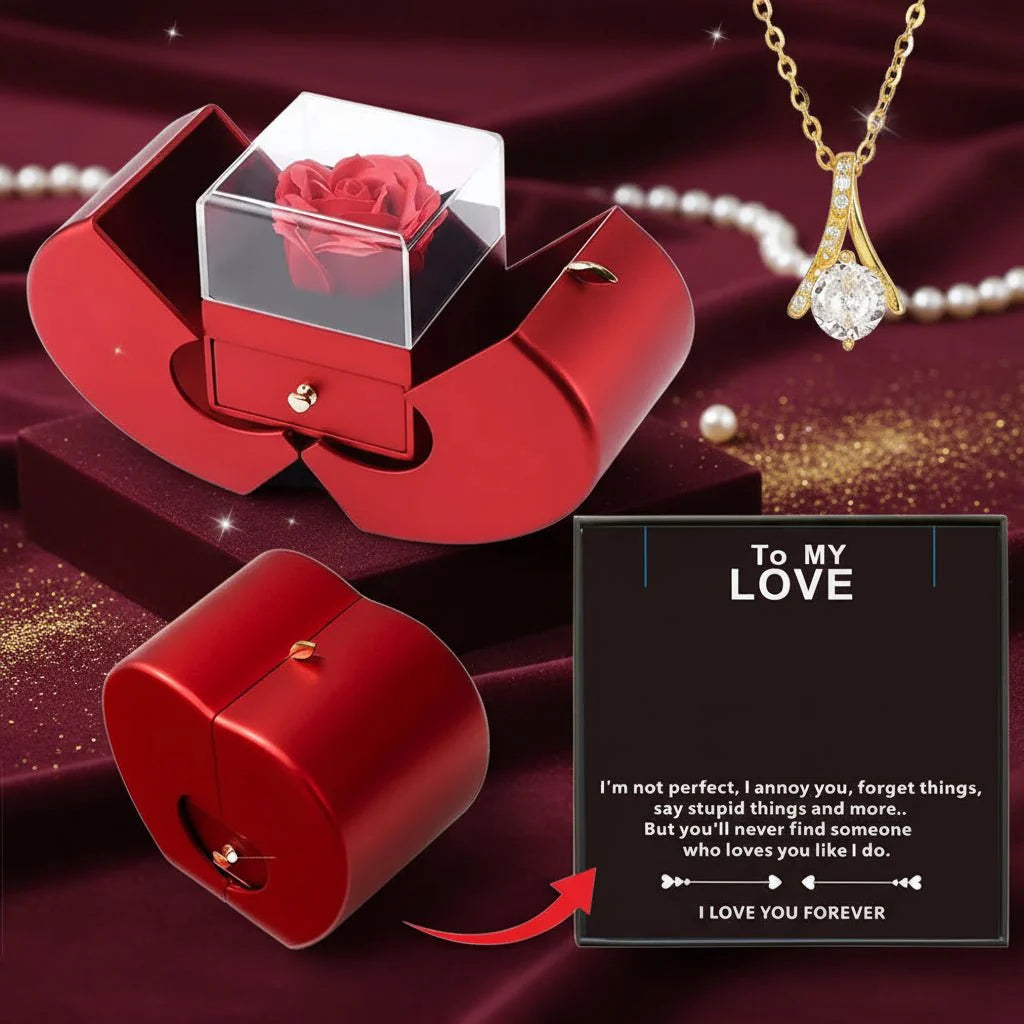 Heart Shaped Luxury Soap Gift Set Red Floral Box