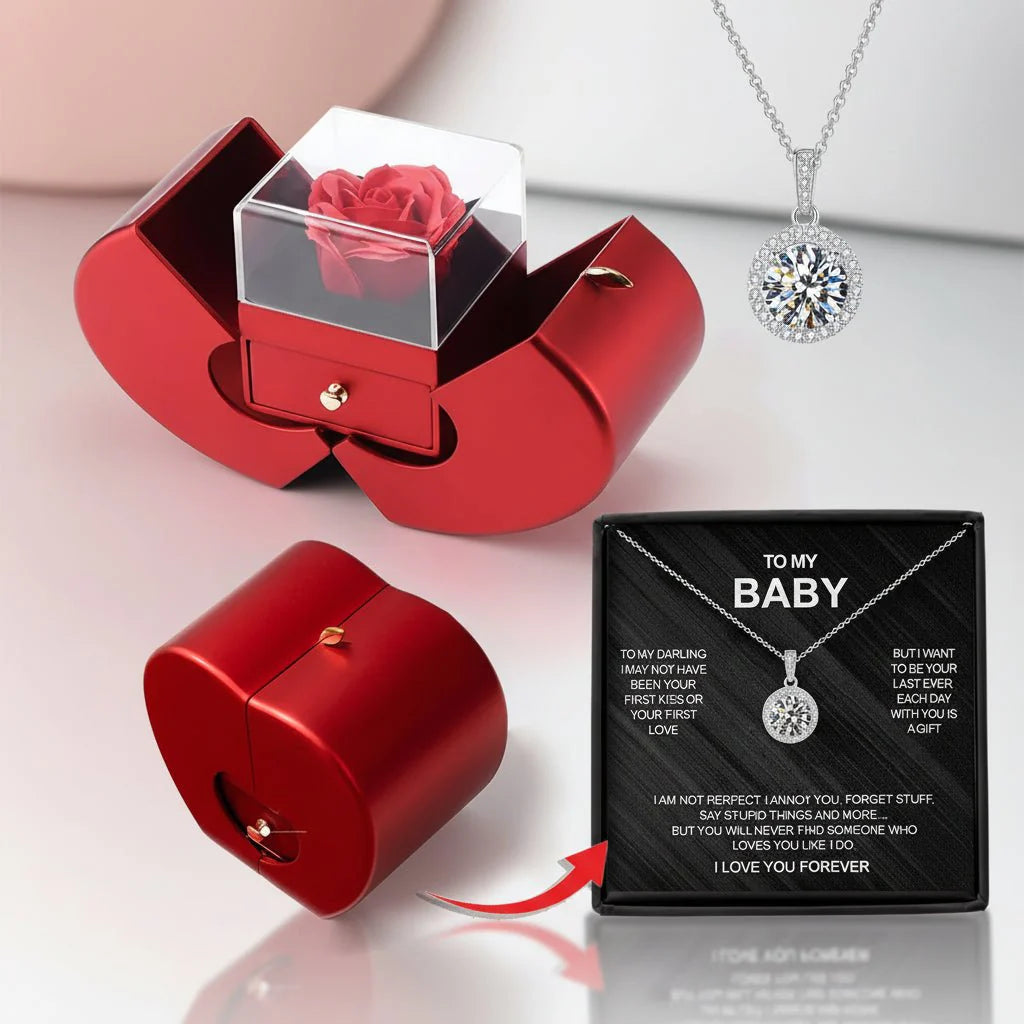 Heart Shaped Luxury Soap Gift Set Red Floral Box