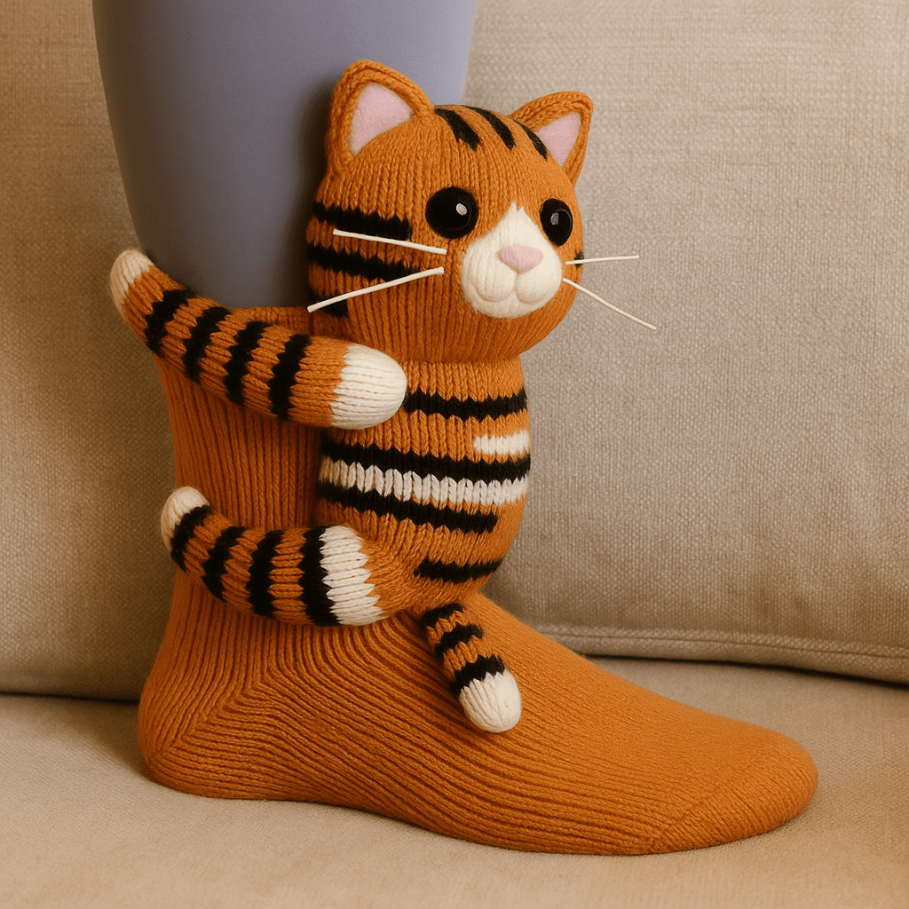 Warm Fuzzy Grip Socks with Cute Animal Designs