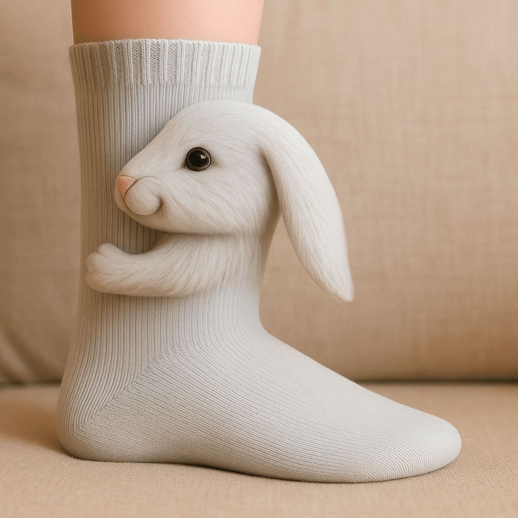 Warm Fuzzy Grip Socks with Cute Animal Designs