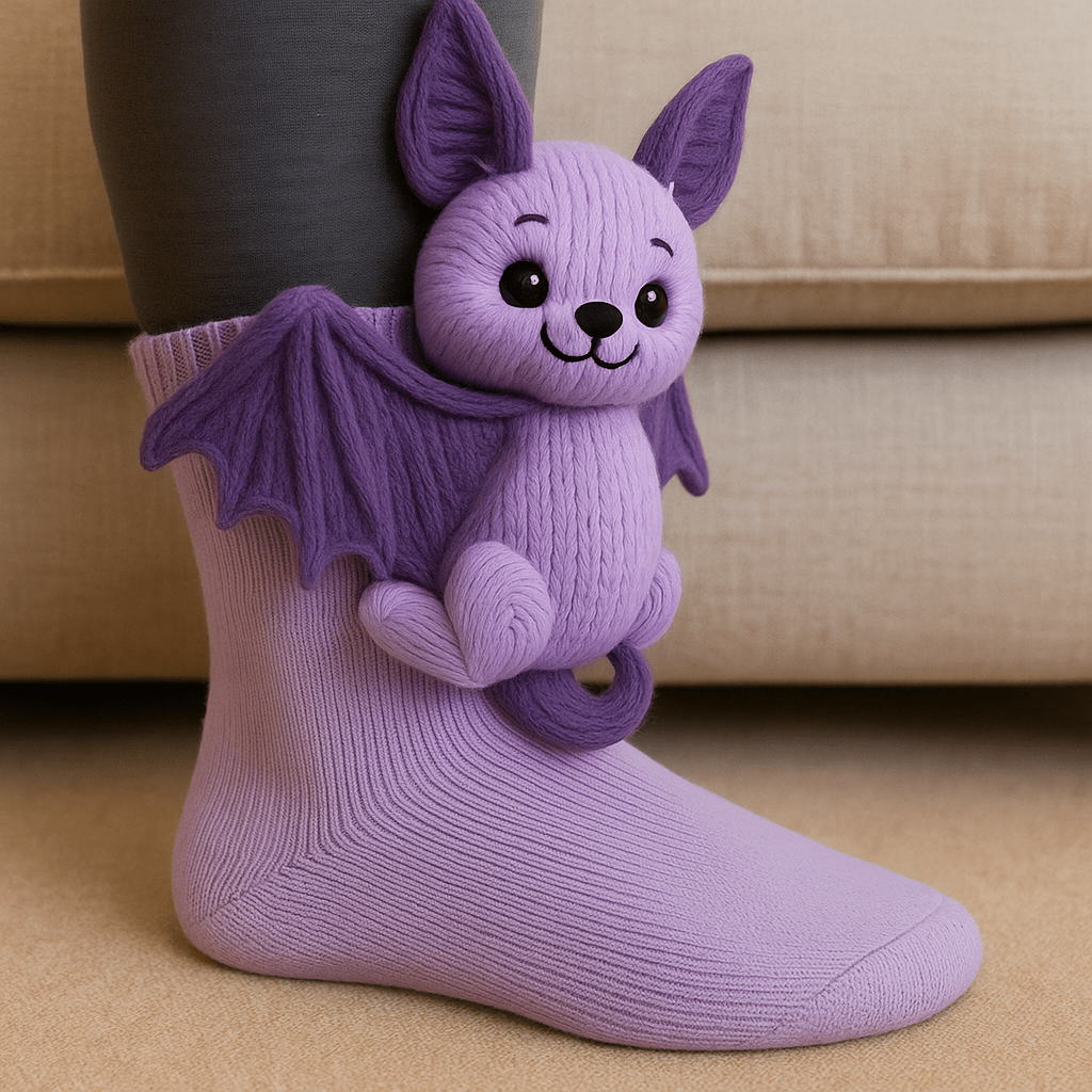 Warm Fuzzy Grip Socks with Cute Animal Designs