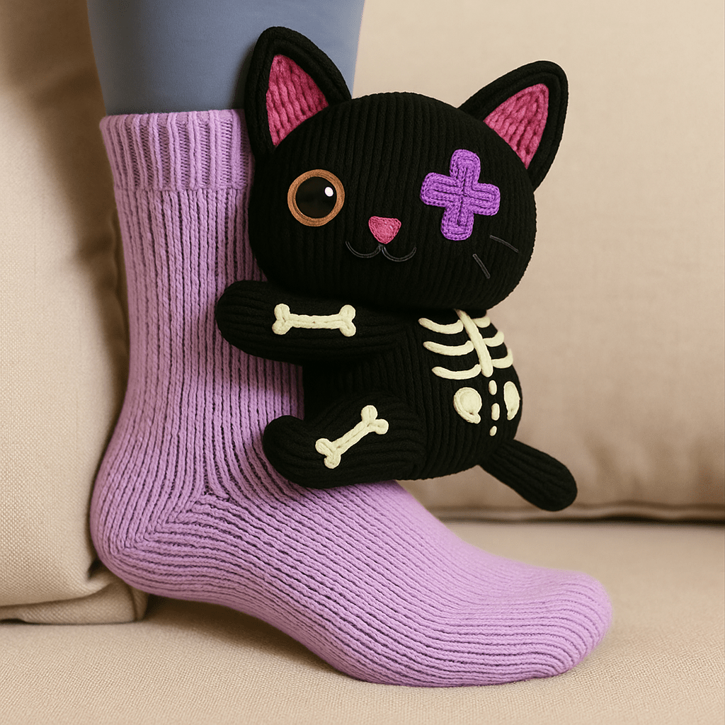 Warm Fuzzy Grip Socks with Cute Animal Designs