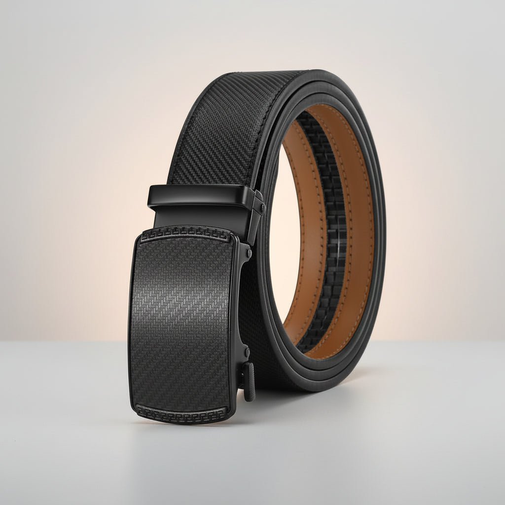 Flexible Genuine Leather Belt Easy Fit Buckle Design