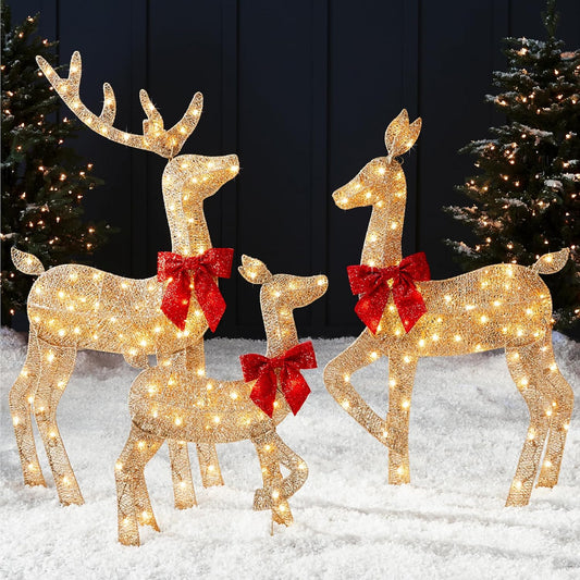 Weatherproof Christmas Yard Reindeer LED Light Display - SweetyGem