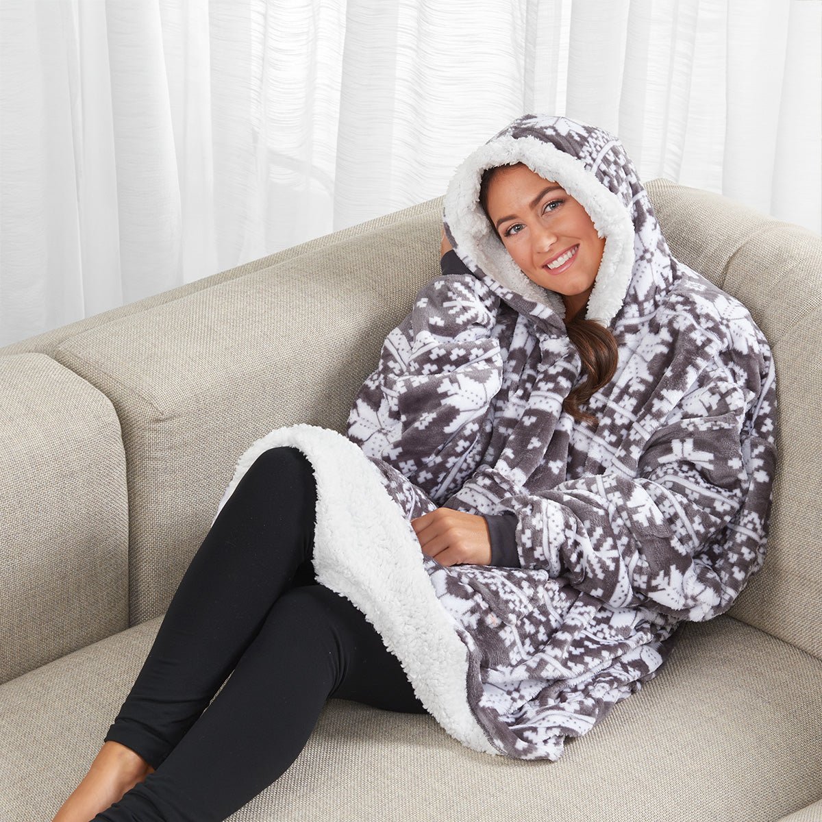 Women's Cozy Long Sleeve Hooded Sweater